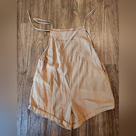 Pants - Tan Gauze Romper